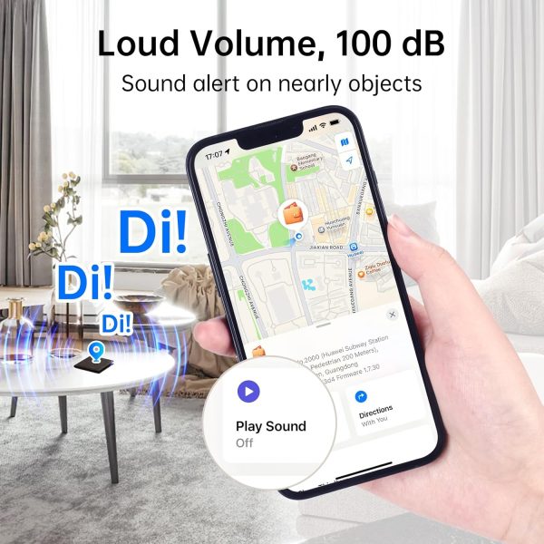 Thin Wallet Tracker Card with Wireless Charging, Mirror Finish Bluetooth Trackers Works with Apple Find My (iOS Only), Slim Item Finder for Luggage Tag, Purse, Handbag, Clutch, Backpack - Image 5