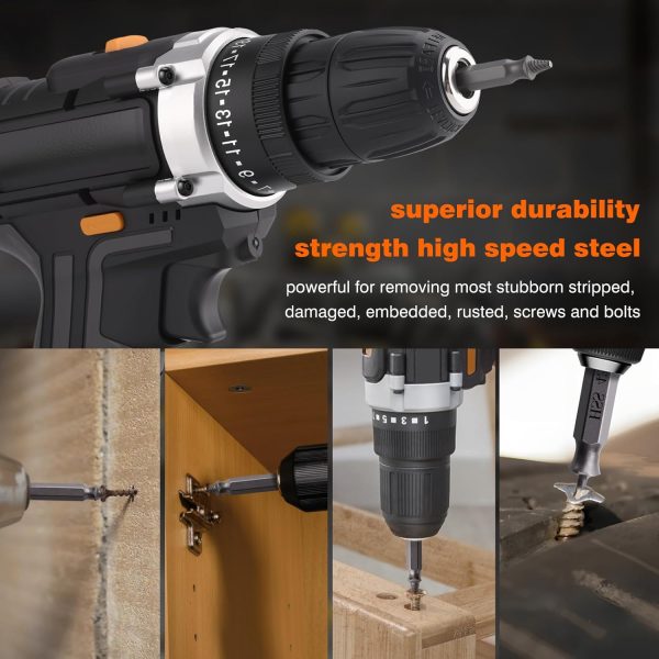 Valkynos Gifts for Men, Damaged Screw Extractor Set 6 Pcs, Valentine's Day Gifts for Him, Husband, Stripped Screw Nuts Bolts Drill Bit Tool, Easy Out Removal of Rusty Broken Mechanical Accessories - Image 5