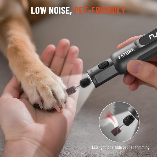 Katerk Cordless Rotary Tool Kit, 3.7V Mini Rotary Tool with 5 Speed and 70PCS Accessories, 20000RPM, USB Charging Multi-Purpose Power Tool for Engraving, Sanding, Drilling, Polishing, Cutting, Grey - Image 4