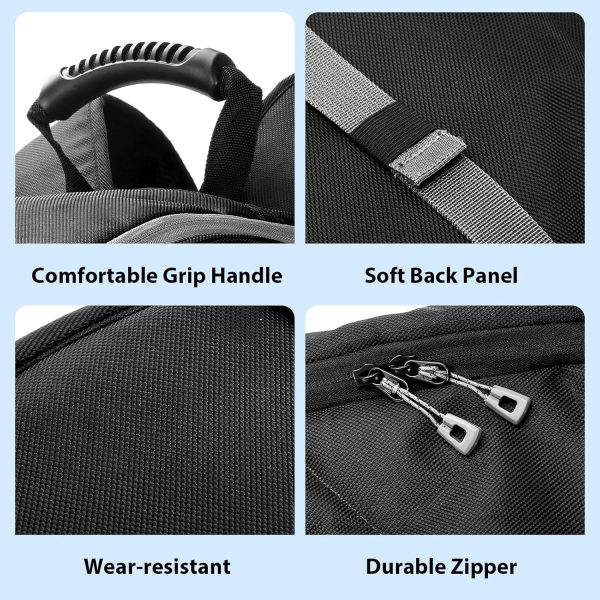 Rofawee Ski Boot Bag, 60L Ski Boot Travel Backpack Waterproof Snowboard Boot Backpack for Travel Stores Ski Gear Including Helmet, Goggles, Gloves, Snowboard & Accessories - Image 6