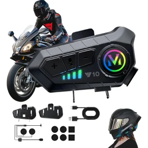 Fone De Ouvido Para Capacete Sem Fio Bluetooth Headset Rgb