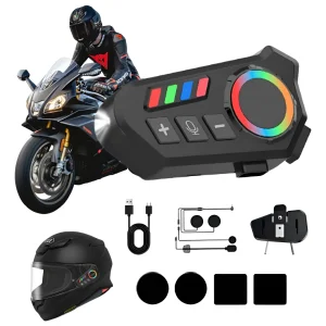 Fone De Ouvido Para Capacete Sem Fio Bluetooth Headset Rgb